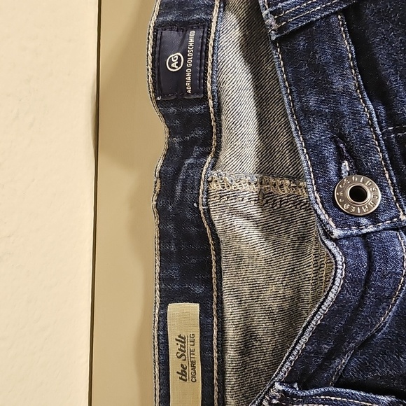 Womens Adriano Goldschmied "The Stilt" Cigarette Skinny Jean Cutoffs 32R - Picture 2 of 7